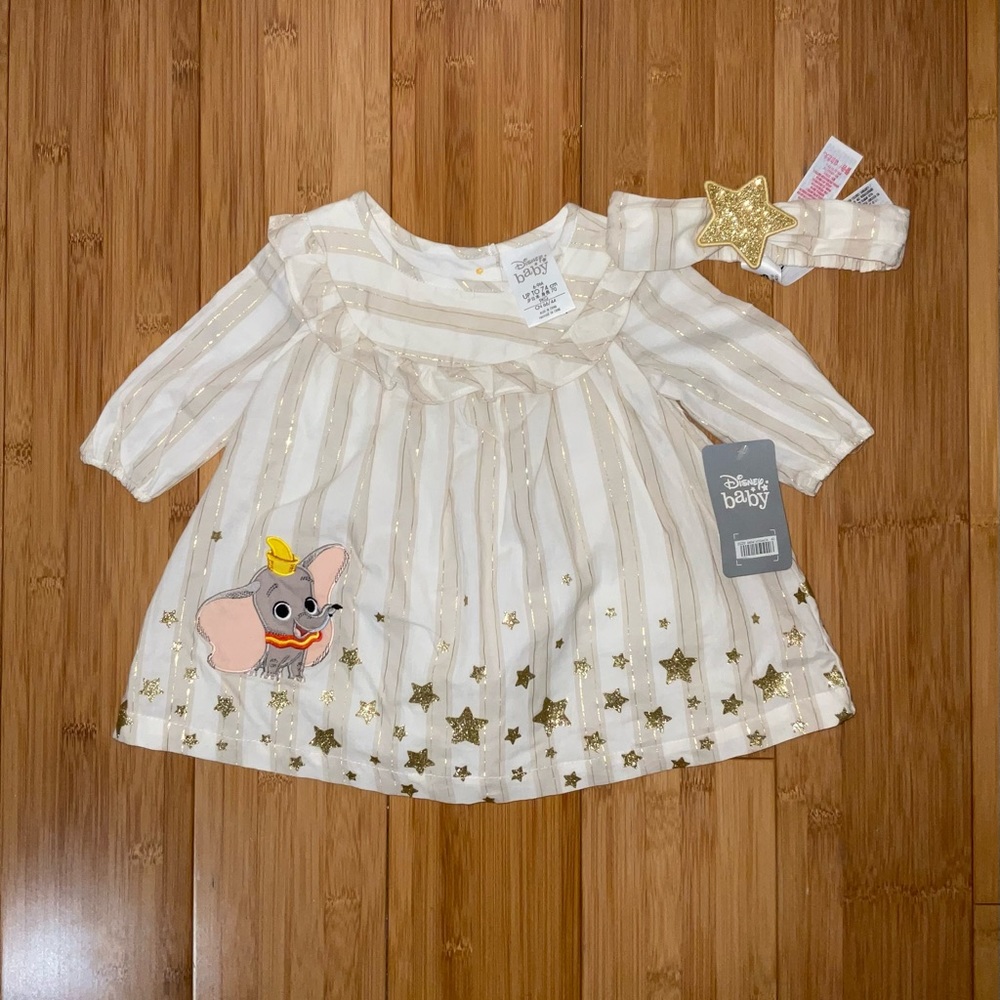 NWT Disney Baby - Dumbo Baby Dress Set
